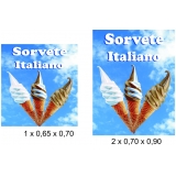 valor de banner para sorvete italiano Mont Serrat